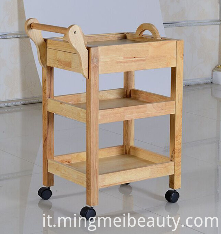 carrello per salone di bellezza in legno wood beauty salon trolley